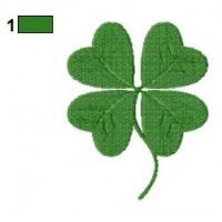 Green Leaf Embroidery Design 02